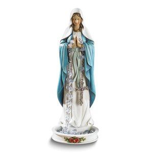Madonna Resin Statue Rosary Holder